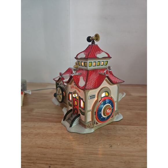 Dept 56 North Pole Bike Bicycle Shop Animated Wheel #4025281 Box & Cord Works - Picture 3 of 16